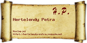 Hertelendy Petra névjegykártya